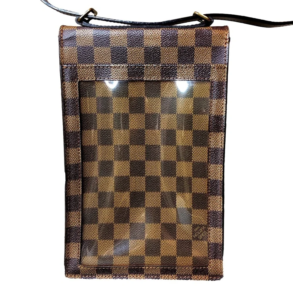 Authentic LOUIS VUITTON Portobello PM Damier Ebene Crossbody Shoulder Bag